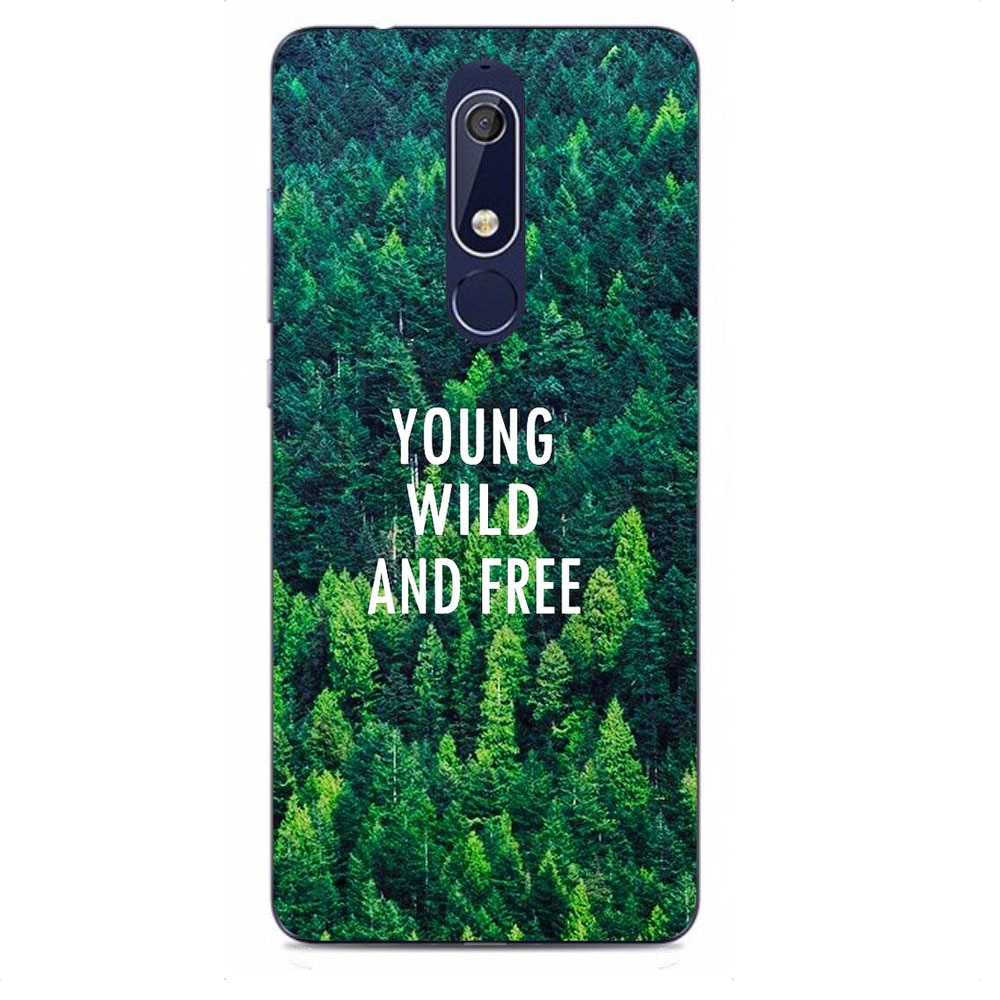Husa Nokia 5.1 2018 Silicon Gel Tpu Model Wild and Free Multicolor
