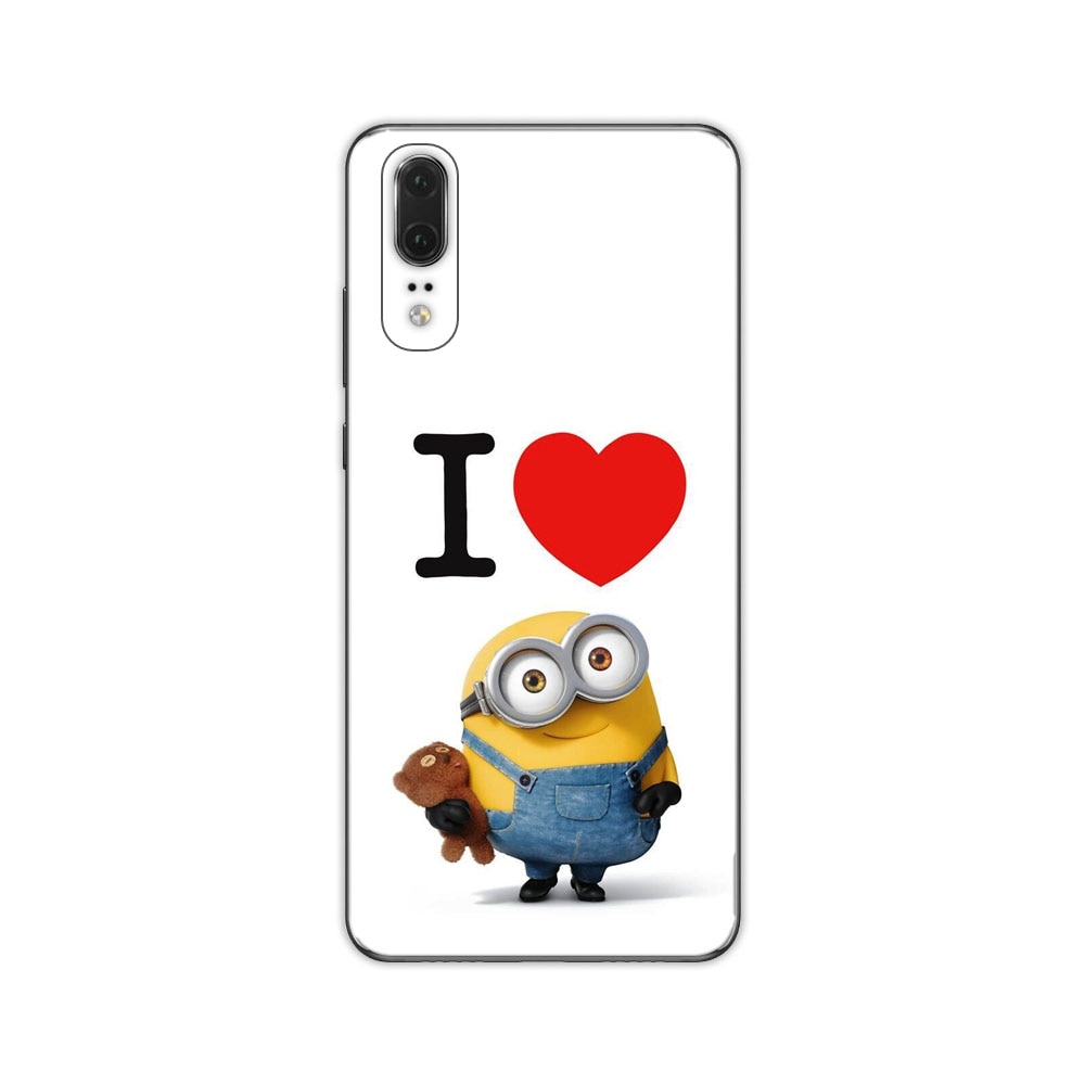Husa Huawei P20 Silicon Gel Tpu Model I Love Minions Multicolor