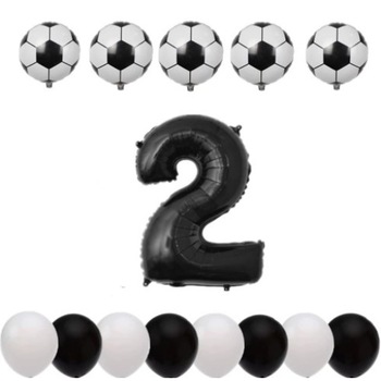 Set Aniversare Tematica, 2 Ani - Fotbal- Alb/Negru Set Aniversare Tematica, 2 Ani - Fotbal- Alb/Negru