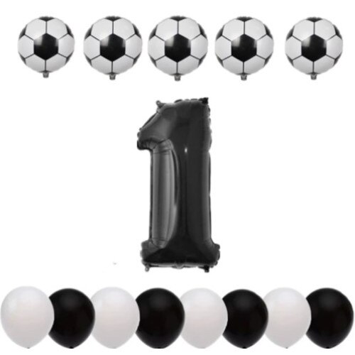 Set Aniversare Tematica, 1 An - Fotbal- Alb/Negru