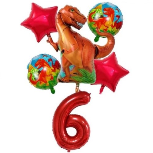 Set Aniversare Tematica, 6 Ani, Dinozaur T-Rex