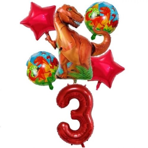 Set Aniversare Tematica, 3 Ani, Dinozaur T-Rex