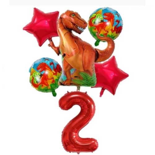 Set Aniversare Tematica, 2 Ani, Dinozaur T-Rex