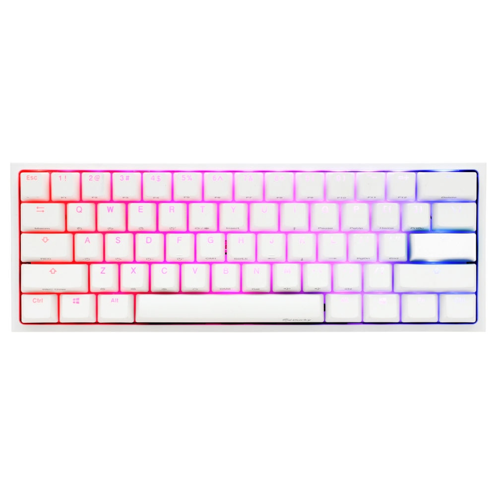Tastatura Mecanica Gaming Ducky One 2 Mini V2 White RGB, Cherry MX