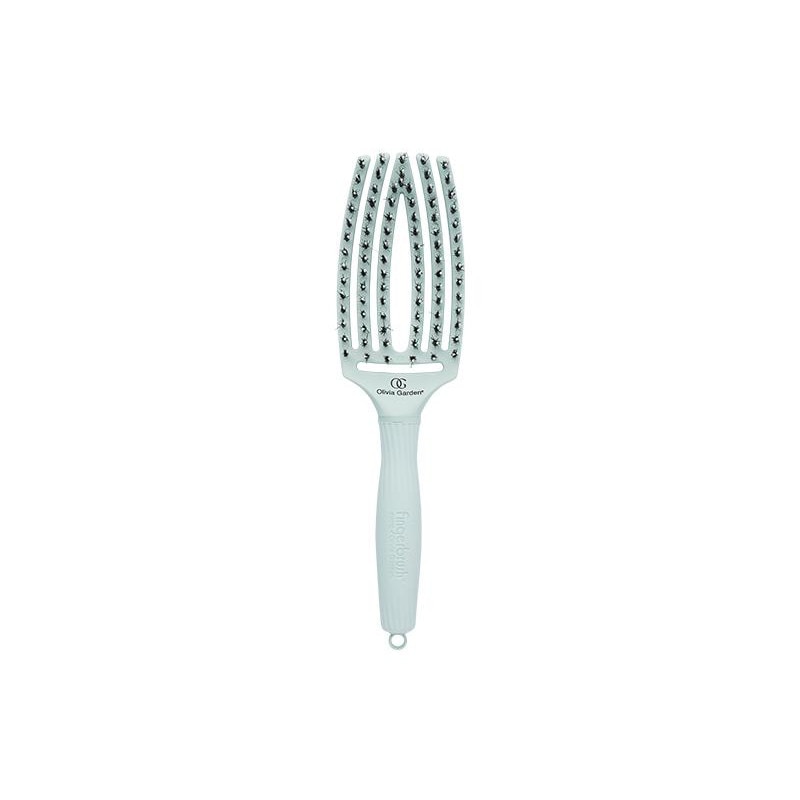 Perie curbata mediu verde Olivia Garden Fingerbrush