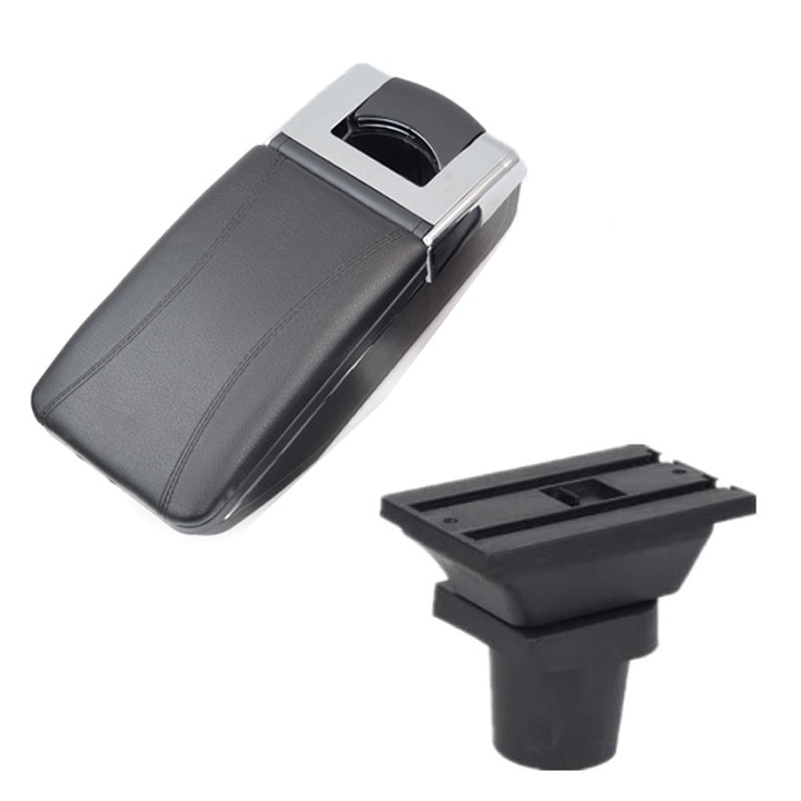 Cotiera pentru Opel Corsa F (07.2019 - ), AVR®, model 6H, negru, piele ecologica