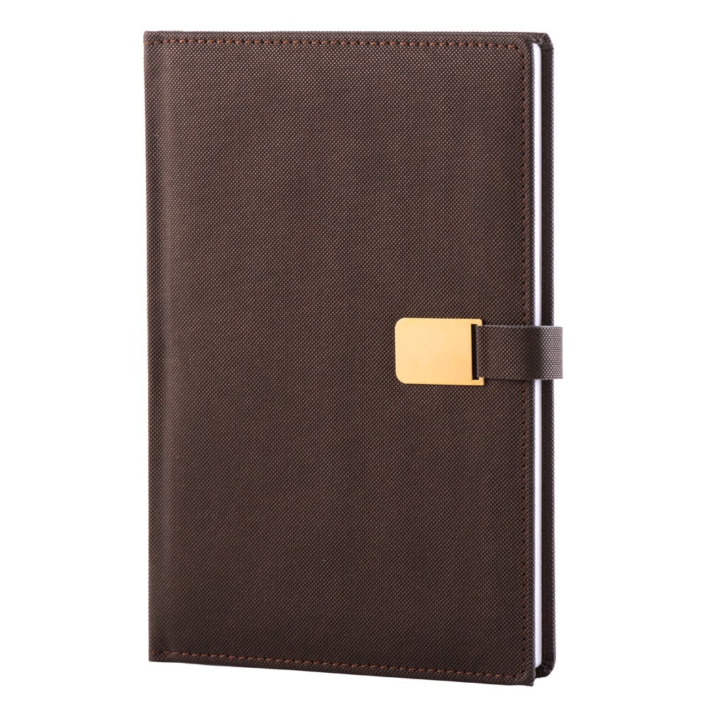 Notes Metal A5, hartie alba, liniatura, maro