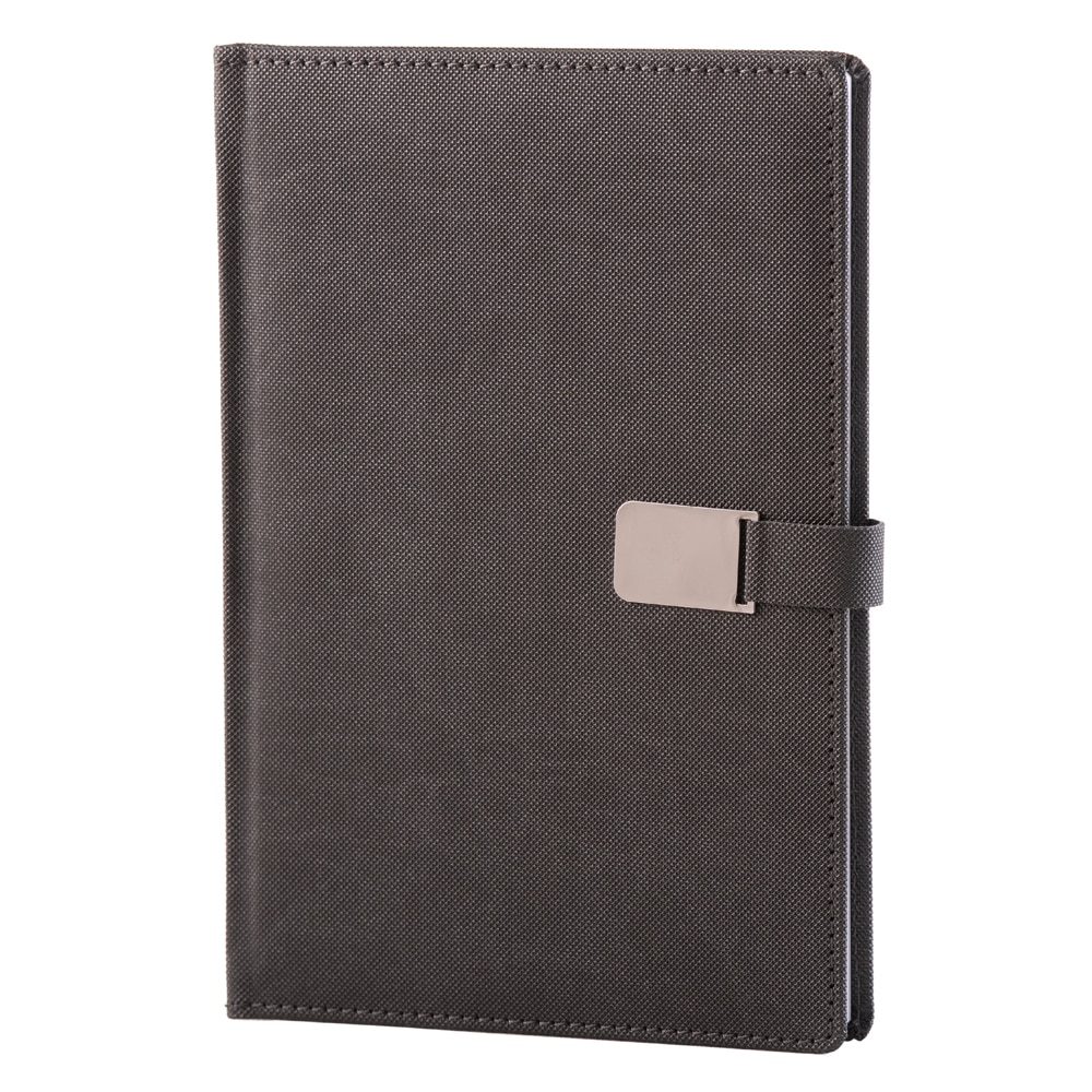 Notes Metal A5, hartie alba, liniatura, gri