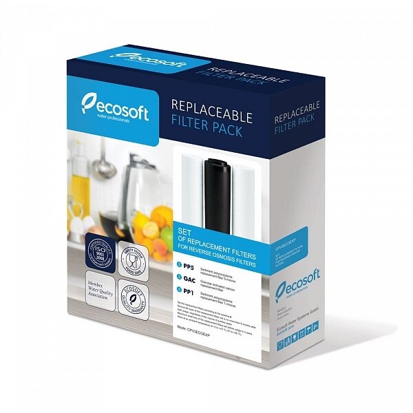 Set filtre de schimb standard Ecosoft 1-2-3 pentru sisteme de filtrare