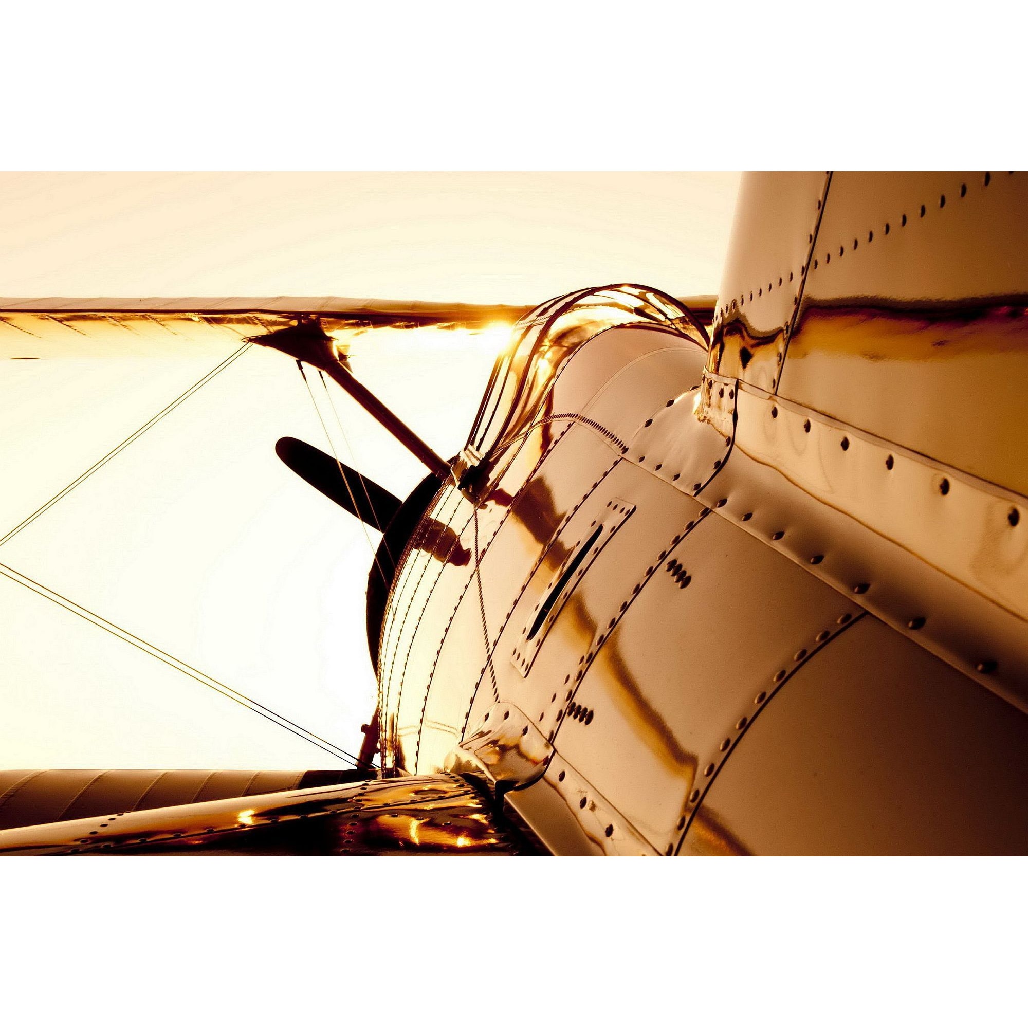 Tablou Startonight pe sticla acrilica Avion in Zbor, luminos in intuneric, 60 cm x 90 cm