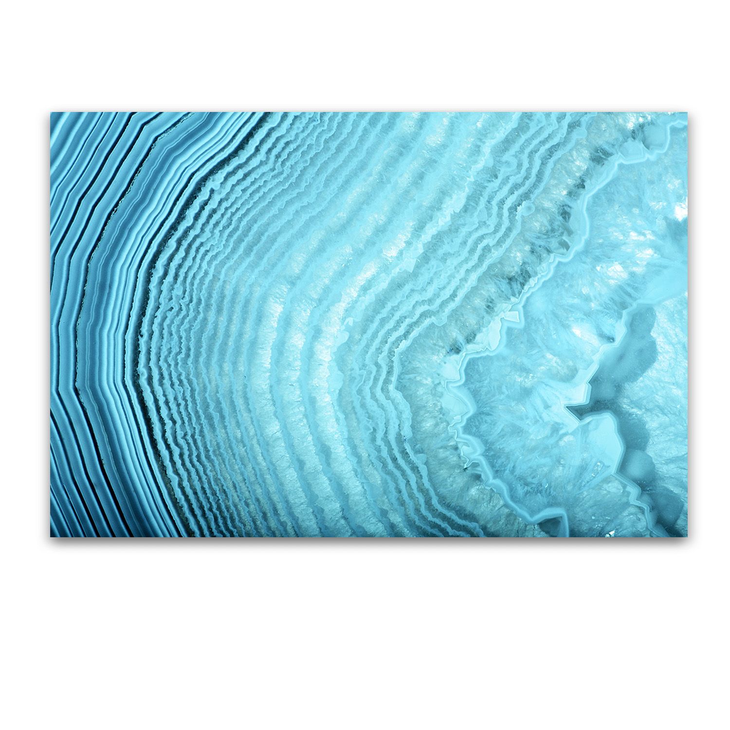 Tablou Startonight pe sticla acrilica Sectiune in Agat, luminos in intuneric, 90 cm x 60 cm