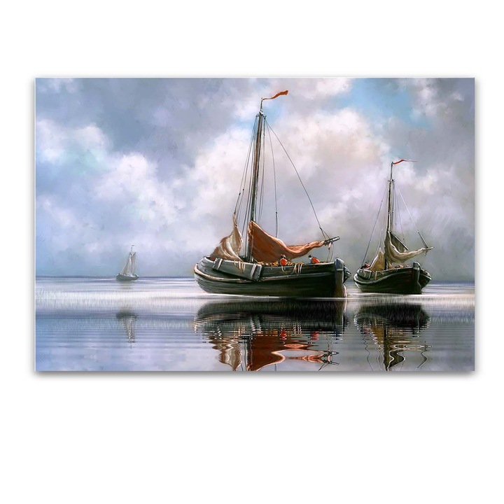 Tablou Startonight pe sticla acrilica Calatorie, luminos in intuneric, 90 cm x 60 cm