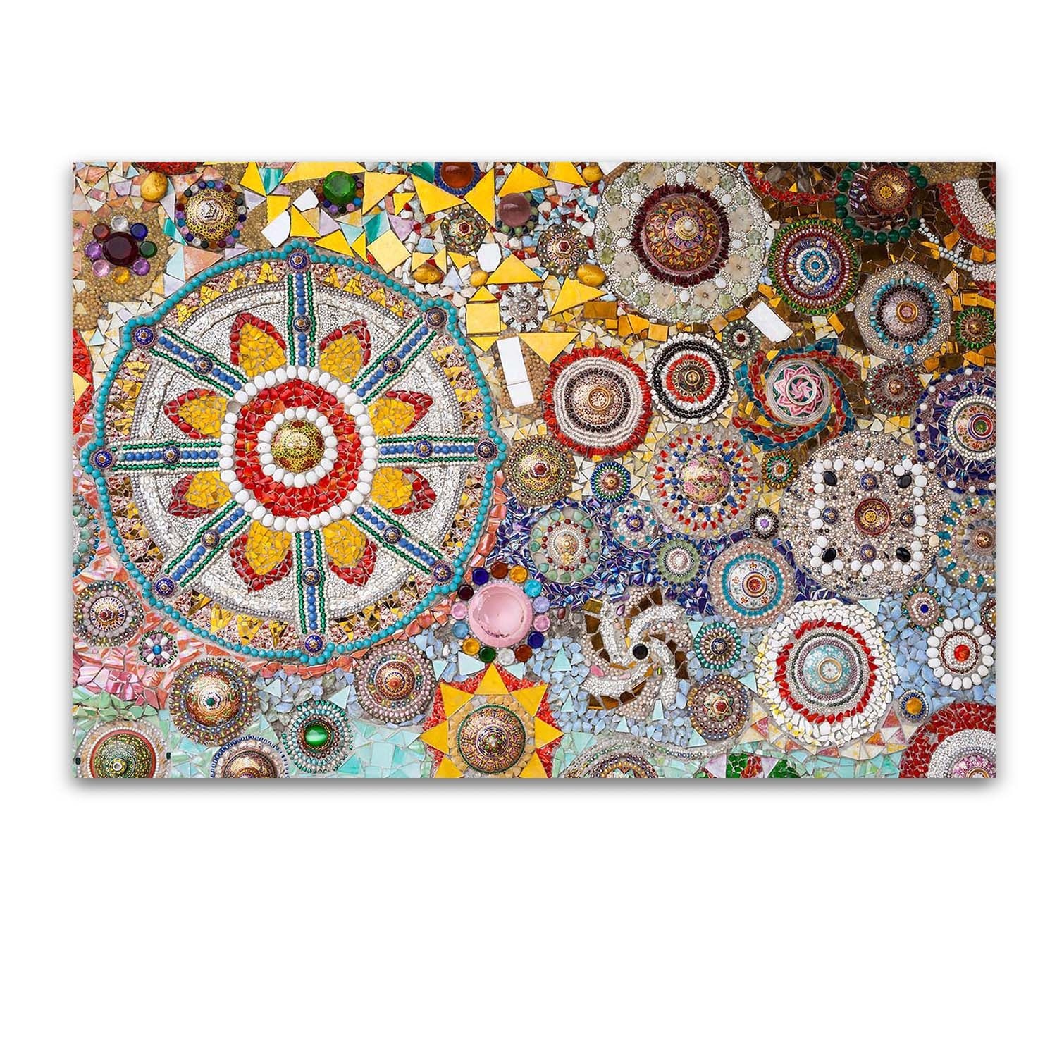 Tablou Startonight pe sticla acrilica Traditional Indian, luminos in intuneric, 90 cm x 60 cm