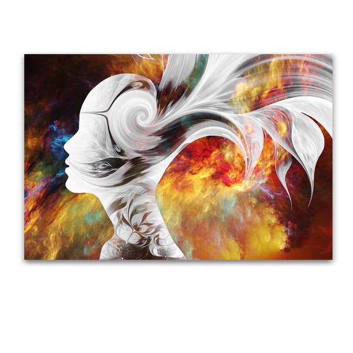 Tablou Startonight pe sticla acrilica Silueta in Fum, luminos in intuneric, 90 cm x 60 cm