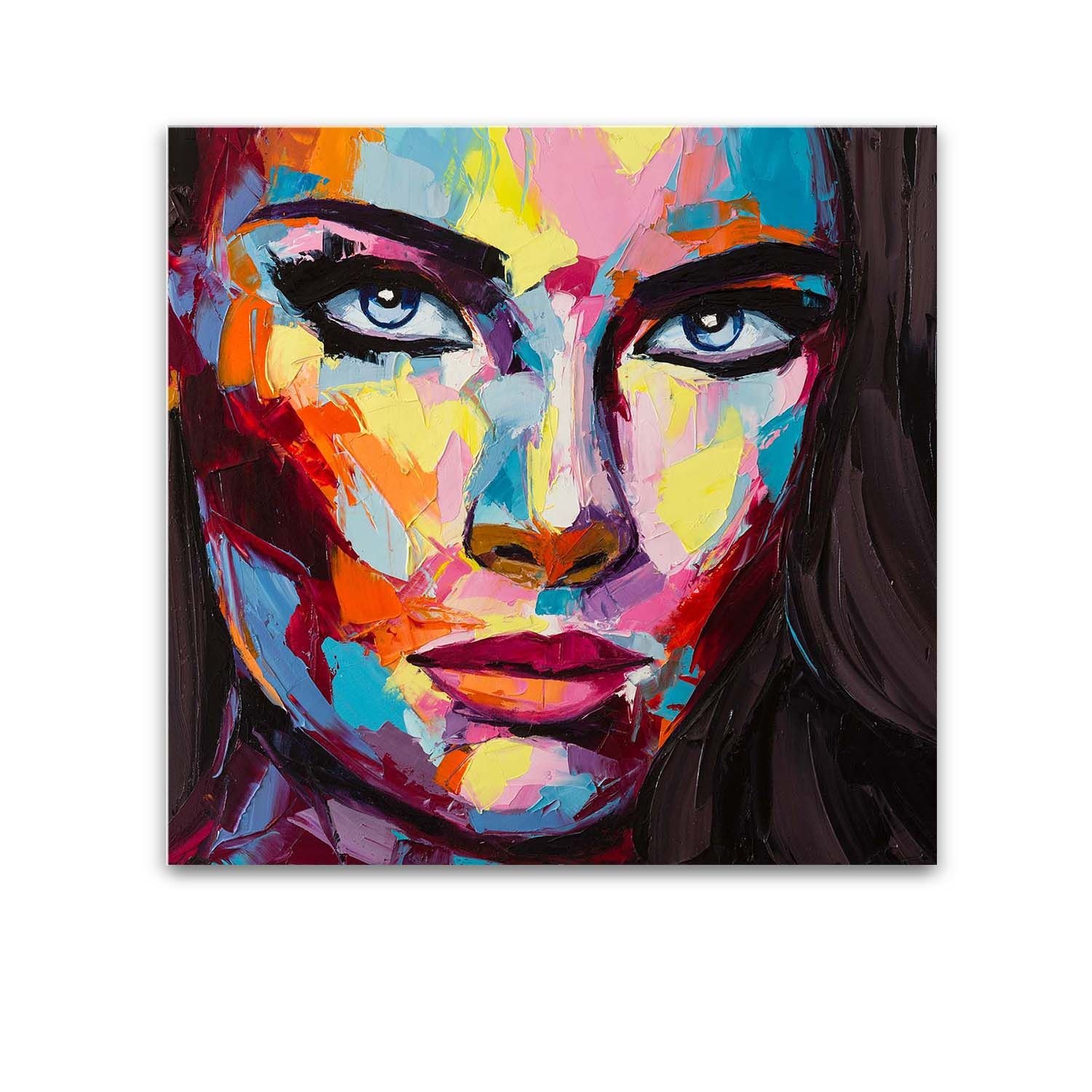 Tablou Startonight pe sticla acrilica Atitudinea ei, luminos in intuneric, 60 cm x 60 cm