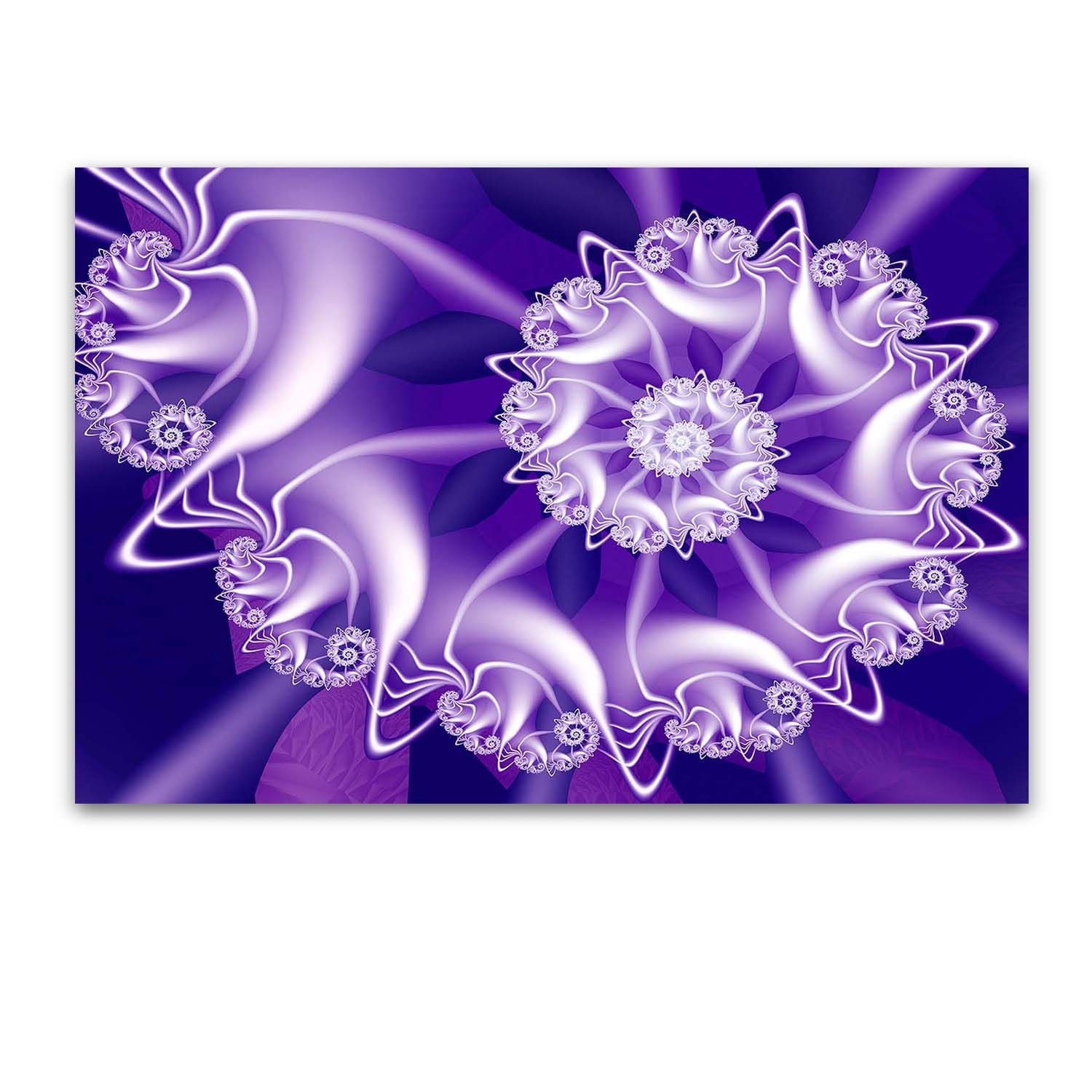 Tablou Startonight pe sticla acrilica Spirala Violet, luminos in intuneric, 90 cm x 60 cm