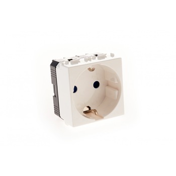 Priza schuko modulara ,2M, alb ,16A Master Priza schuko modulara ,2M, alb ,16A Master