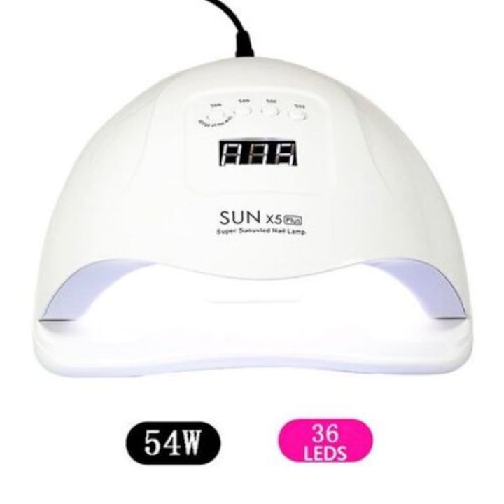 Лампа за маникюр SUN X, UV LED, 54w, Две ръце, Бяла