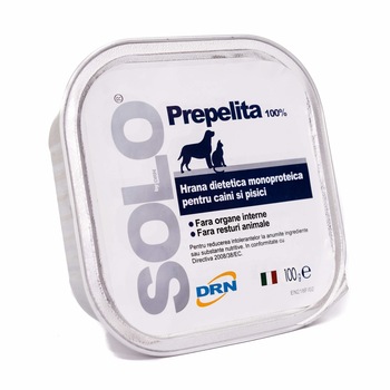 Hrana pentru caini, Solo, conserva monoproteica, carne de prepelita 100 g Hrana pentru caini, Solo, conserva monoproteica, carne de prepelita 100 g