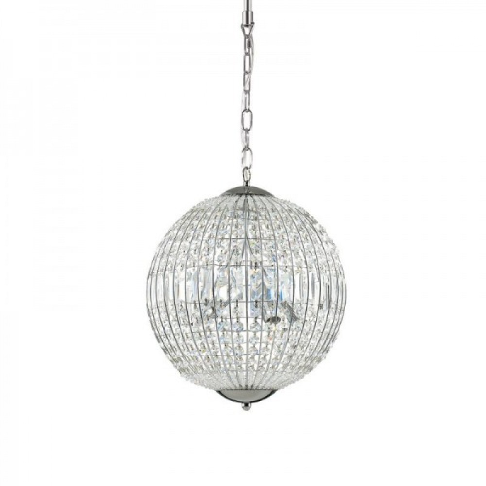 Lustra,Luxor SP6,IDEAL LUX,metal,cristal ,transparent