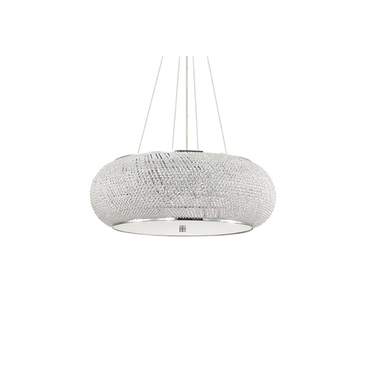 Lustra,Pasha SP14,IDEAL LUX,metal,cristal ,sticla,crom