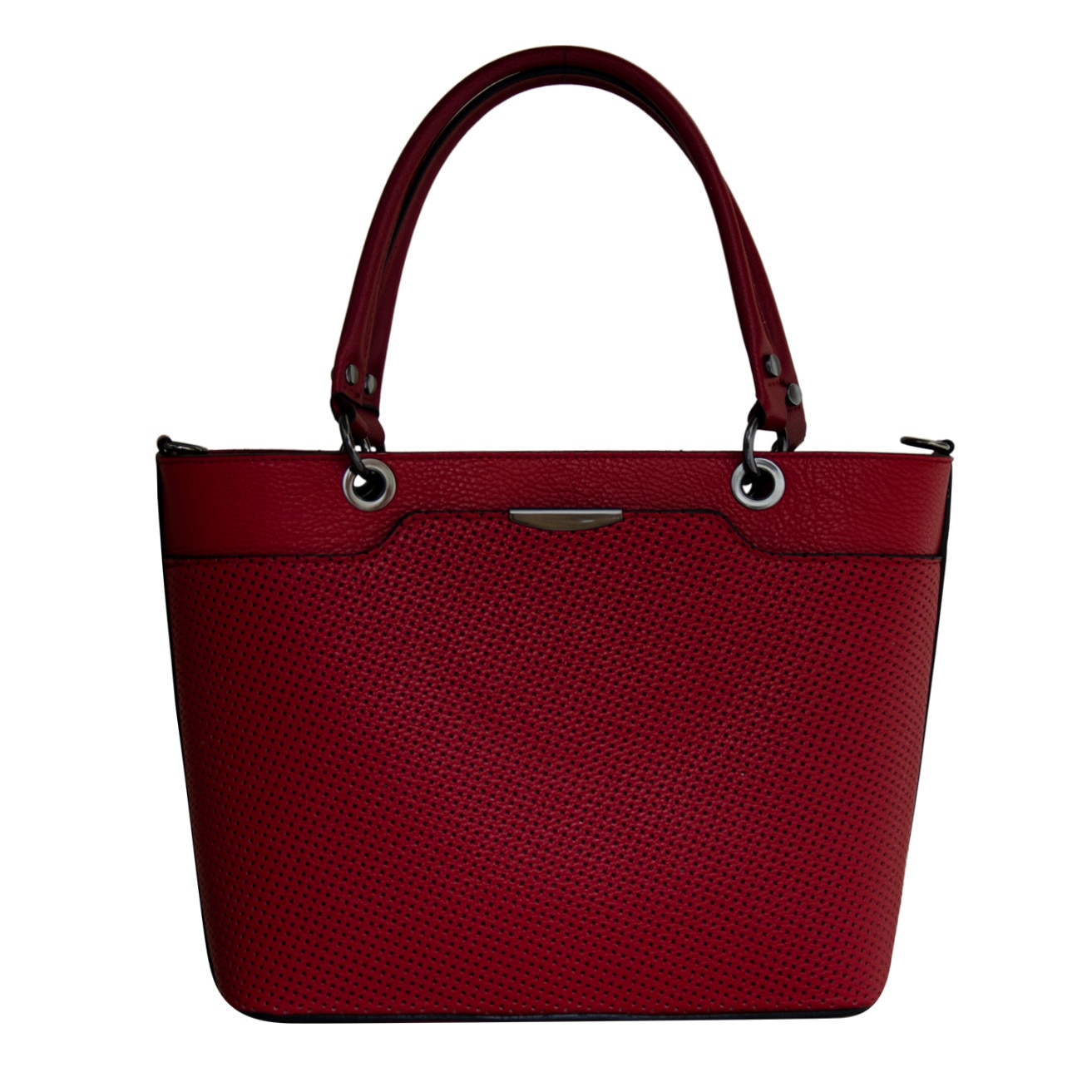 Geanta office de dama din piele naturala Eva Bags, Chiara 1 rosu