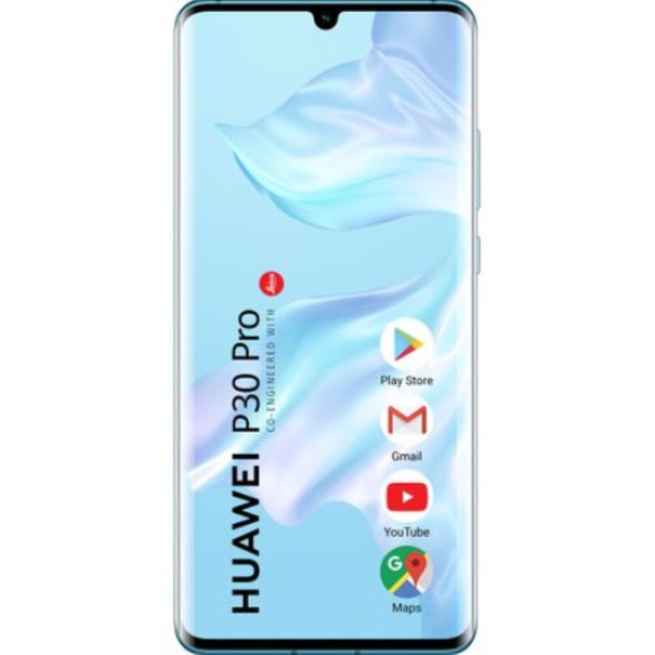 Mobiltelefon Huawei P30 Pro, egy SIM, 128 GB, 8 GB RAM, 4G, Breathing Crystal