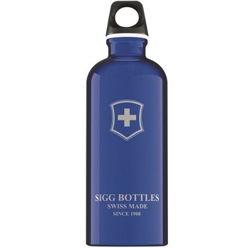 SIGG Bidon din aluminiu SWISS EMBLEM DARK BLUE 0.6l SIGG Bidon din aluminiu SWISS EMBLEM DARK BLUE 0.6l