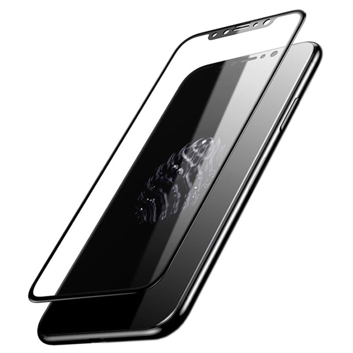 Стъклен протектор прозрачна защита на екрана, съвместим с IPHONE 7 Black