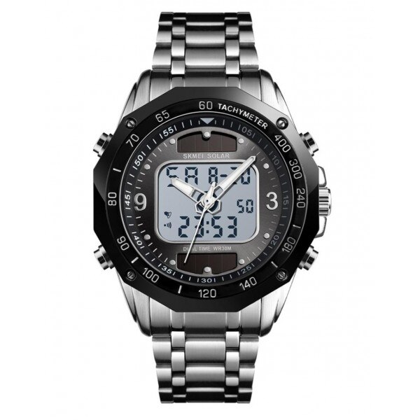 Ceas Skmei,Dual Display,Rezistent Apa,Alimentare Solara,Timer,Alarma,Background Iluminat