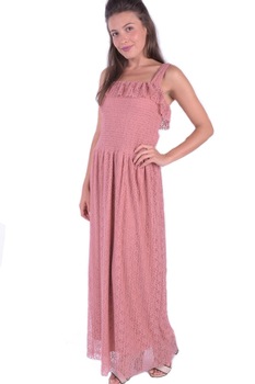 Rochie lunga de ocazie, Roz melange Rochie lunga de ocazie, Roz melange