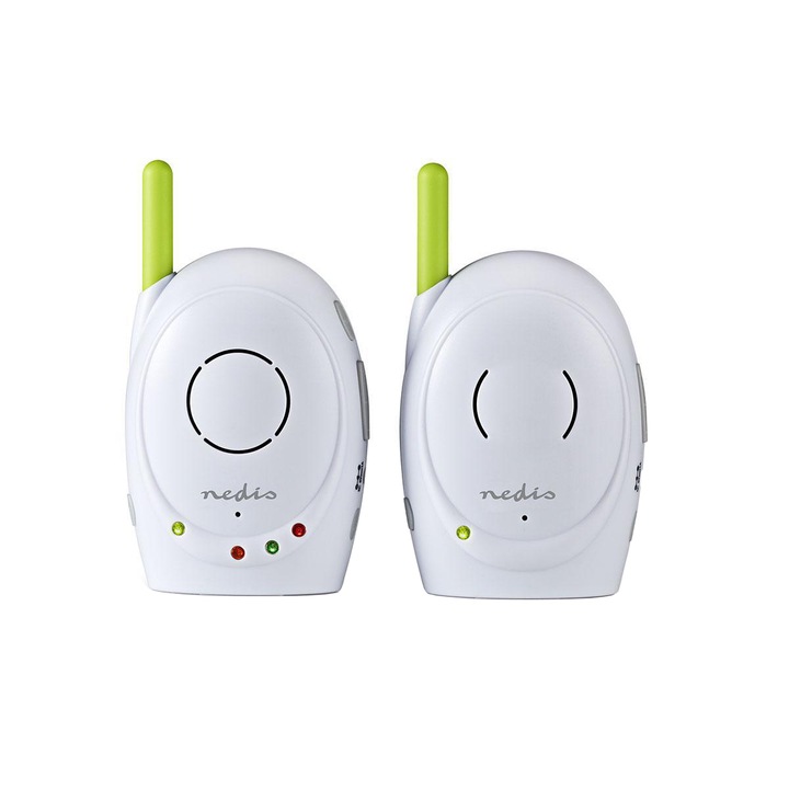 Monitor digital audio Nedis pentru bebelusi de 2.4 Ghz, 300 metri, Plug&PLay, Intercom