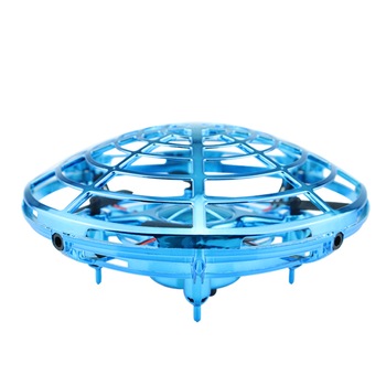 Mini drona OZN, disc zburator interactiv cu 5 senzori infrarosu, lumina LED, YC Toys, bleu Mini drona OZN, disc zburator interactiv cu 5 senzori infrarosu, lumina LED, YC Toys, bleu