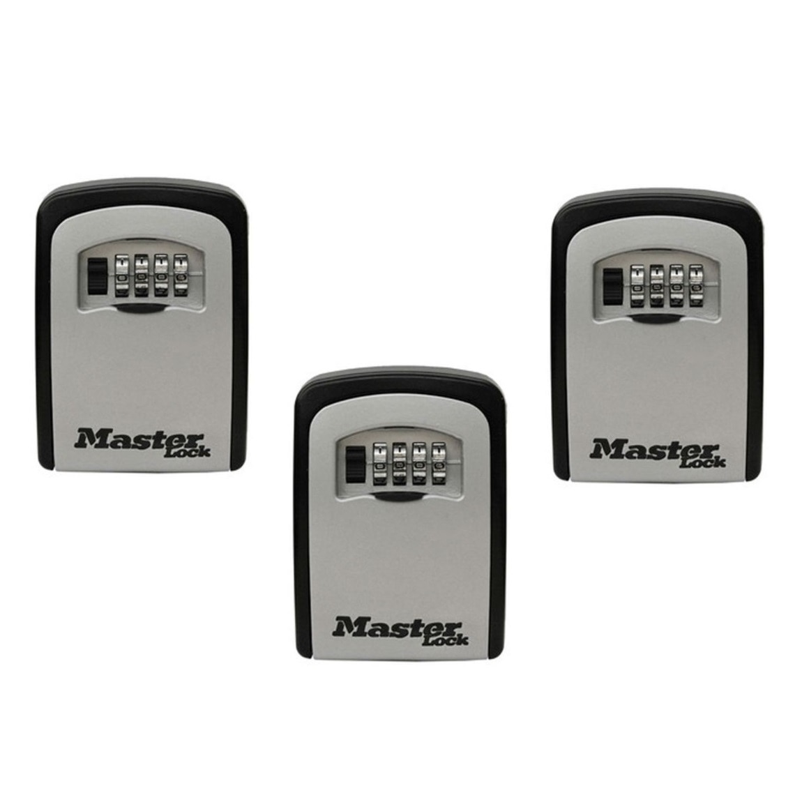 Set 3 cutii metalice pentru chei Master Lock 5401EURD, cifru mecanic, 115 x 85 mm