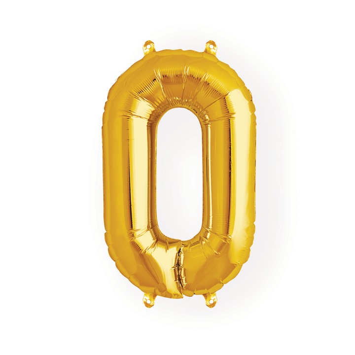 Фолиев балон номер 0, златист цвят, 35см