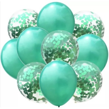 Set 20 Baloane Latex Pentru Petrecere, Verde Set 20 Baloane Latex Pentru Petrecere, Verde