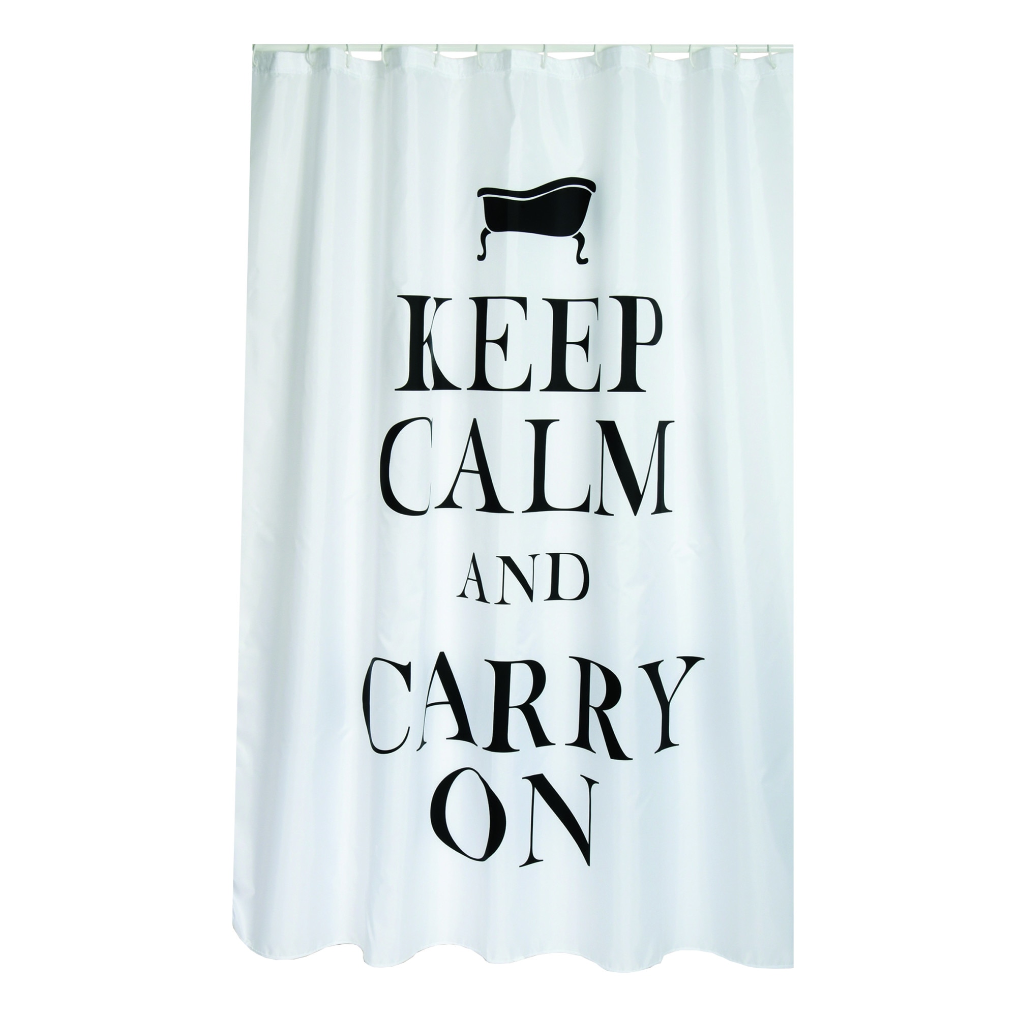 Perdea dus Premium poliester , Msv, 180x200 cm , KEEP CALM