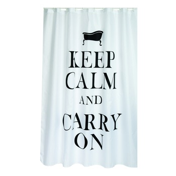 Perdea dus Premium poliester , Msv, 180x200 cm , KEEP CALM Perdea dus Premium poliester , Msv, 180x200 cm , KEEP CALM