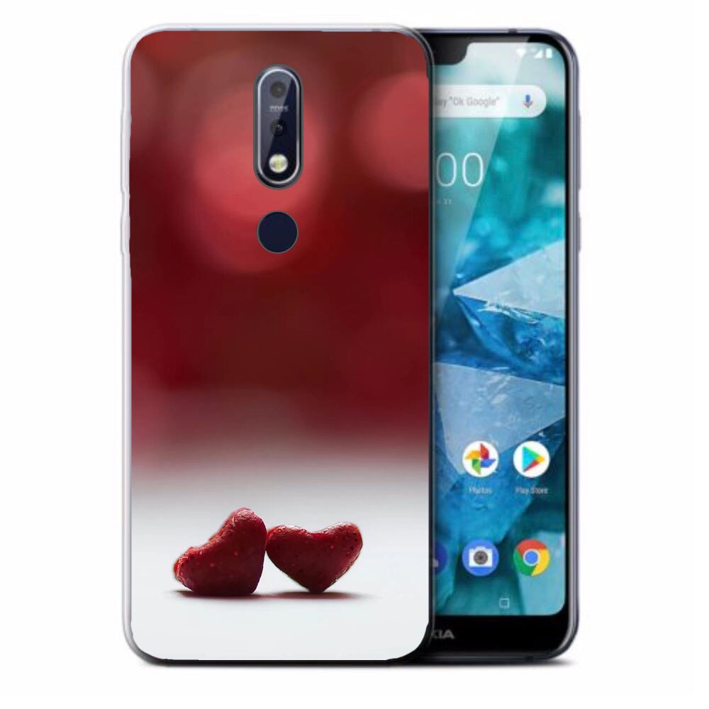 Husa Nokia 7.1 2018 Silicon Gel Tpu Model Little Hearts Multicolor