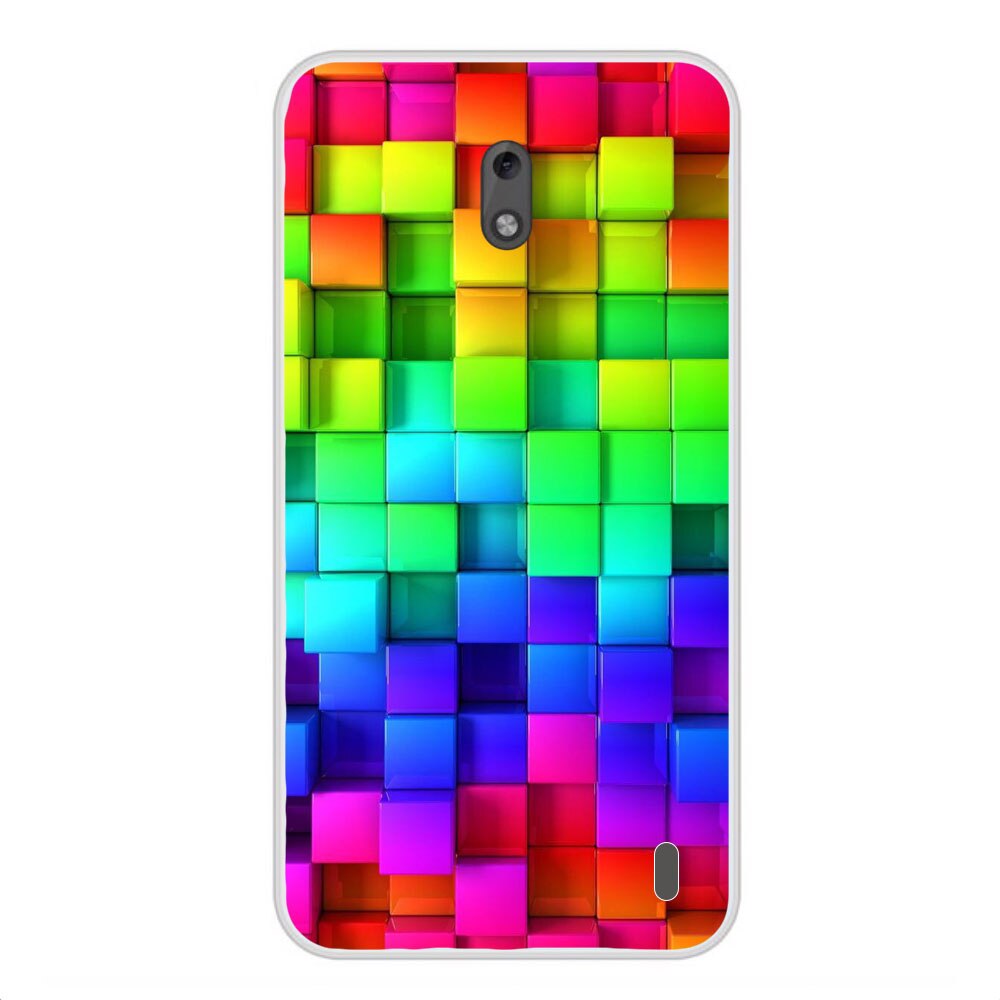 Husa Nokia 2 Silicon Gel Tpu Model Colorful Cubes Multicolor