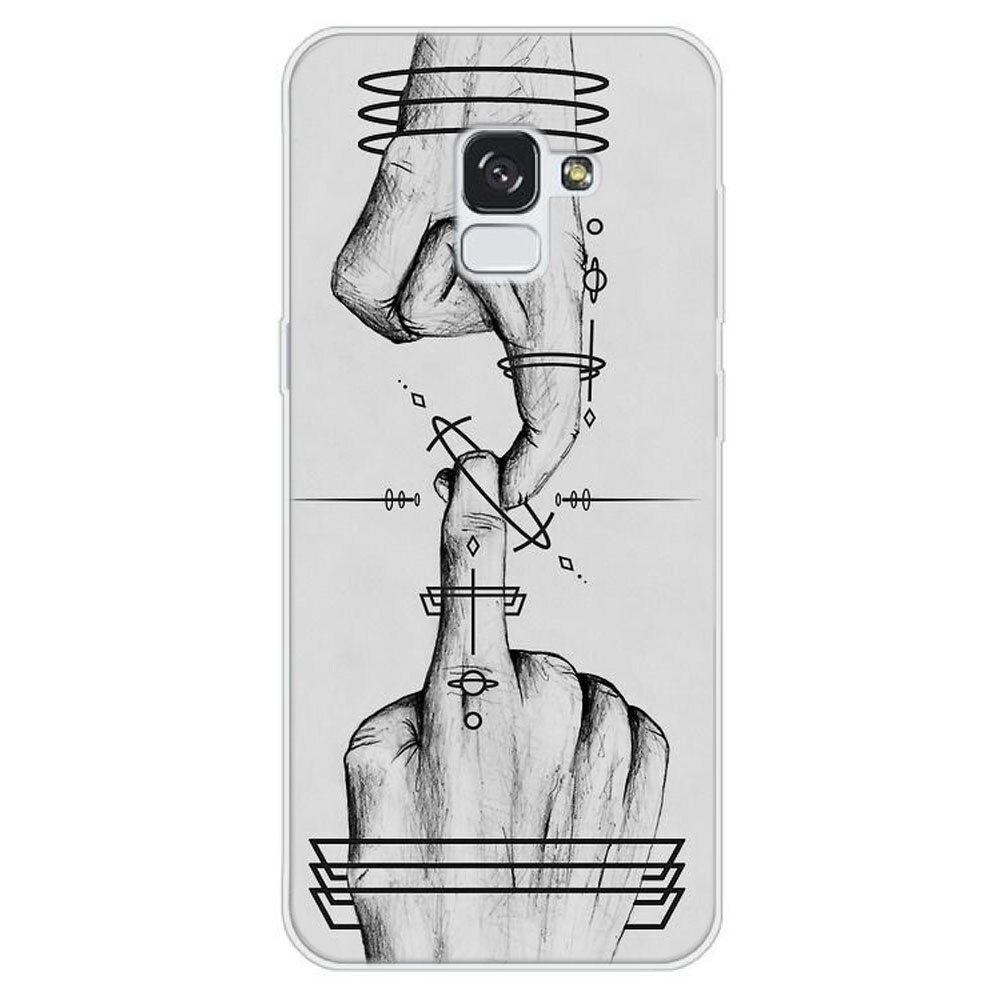 Husa Samsung Galaxy A8 2018 Silicon Gel Tpu Model Universe Touch Multicolor