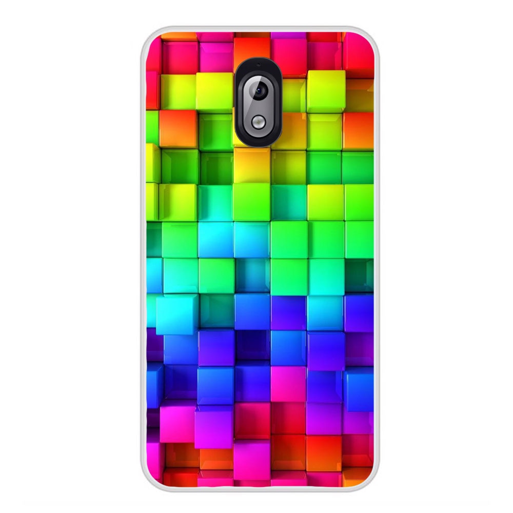 Husa Nokia 3.1 2018 Silicon Gel Tpu Model Colorful Cubes Multicolor