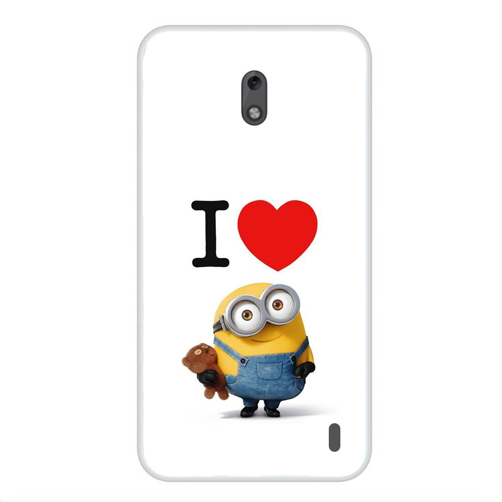 Husa Nokia 2 Silicon Gel Tpu Model I Love Minions Multicolor
