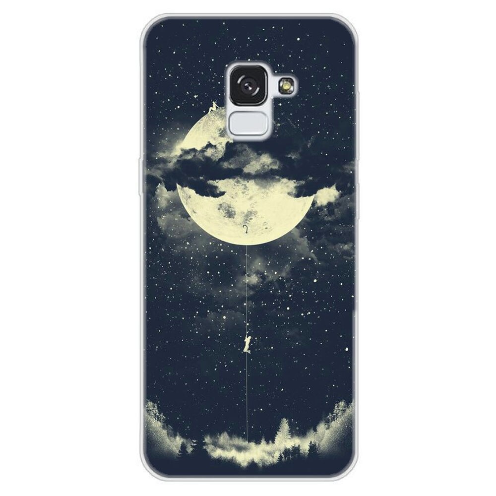 Husa Samsung Galaxy A6 2018 Silicon Gel Tpu Model Moon Climbing Multicolor
