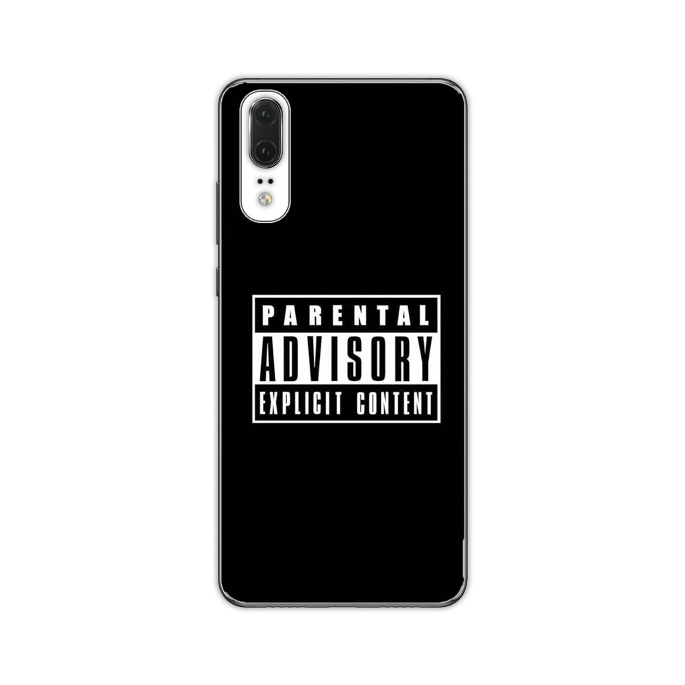 Husa Huawei P20 Silicon Gel Tpu Model Parental Advisory Multicolor