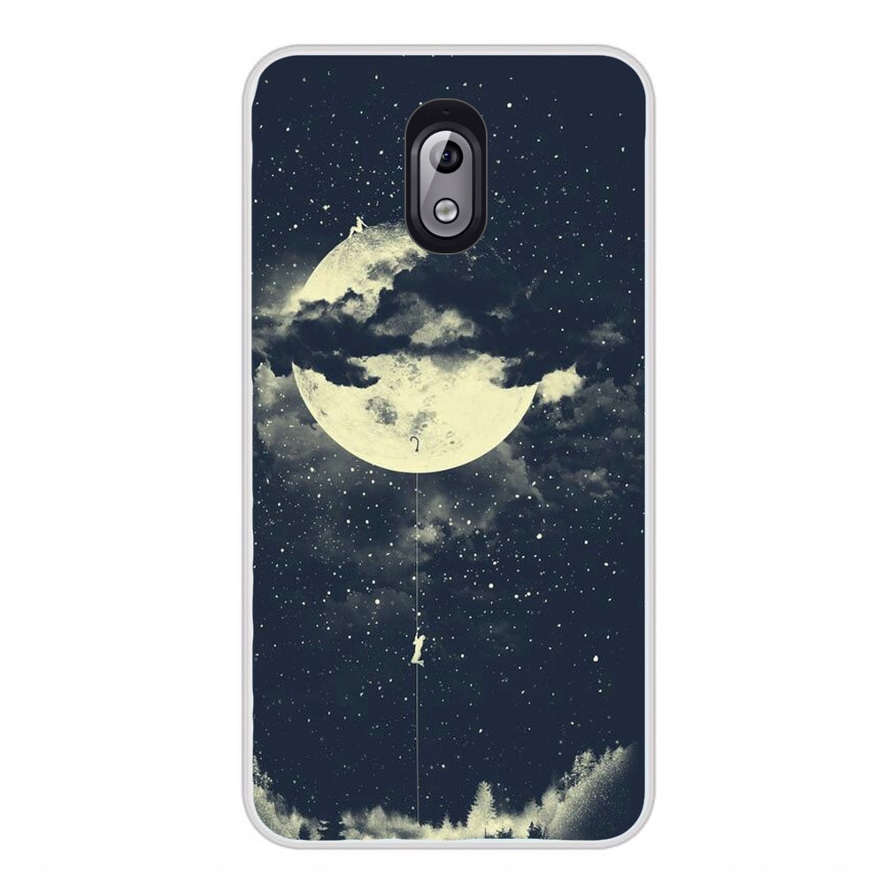 Husa Nokia 3.1 2018 Silicon Gel Tpu Model Moon Climbing Multicolor