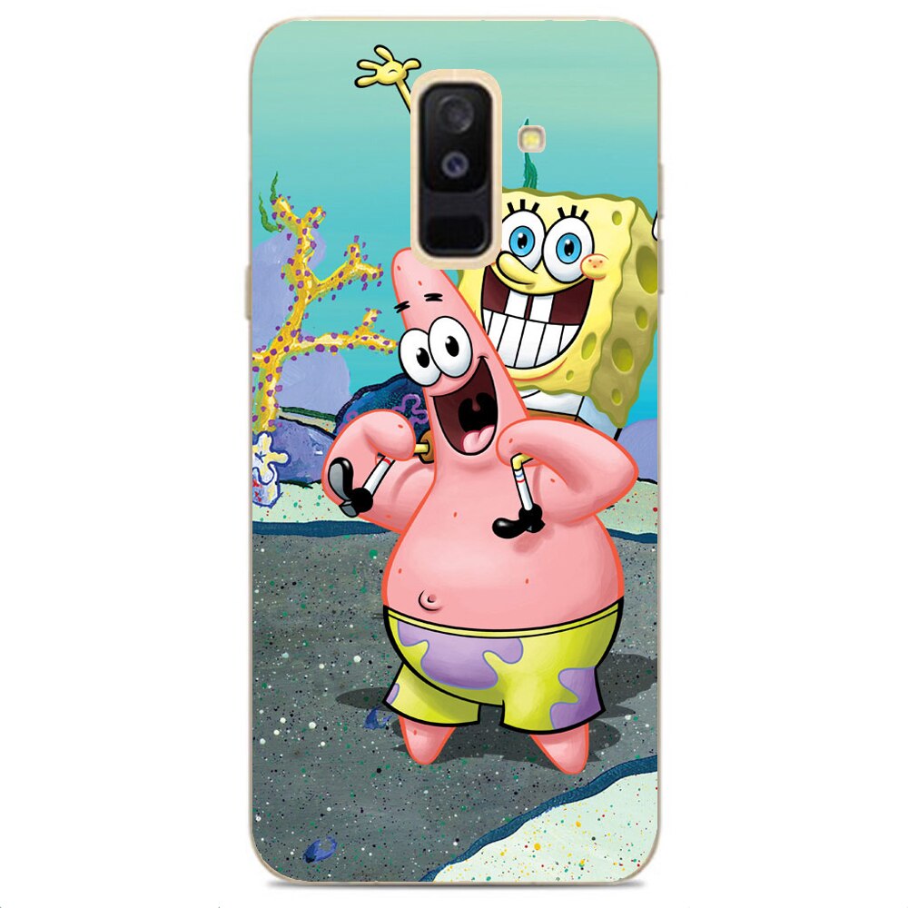 Husa Samsung Galaxy A6 Plus 2018 Silicon Gel Tpu Model Spongebob Multicolor