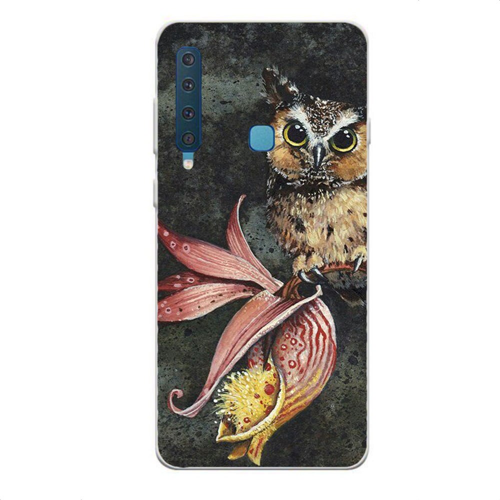 Husa Samsung Galaxy A9 2018 Silicon Gel Tpu Model Owl Painted Multicolor