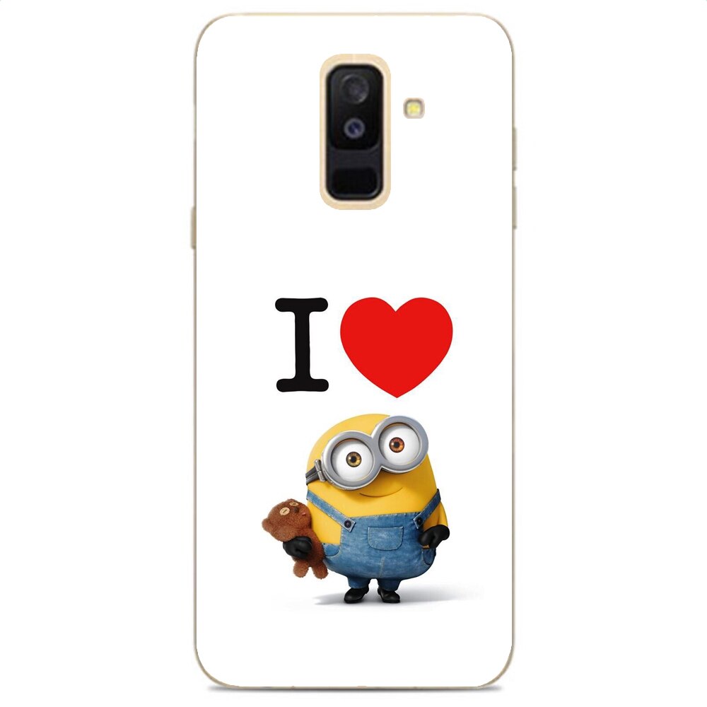 Husa Samsung Galaxy A6 Plus 2018 Silicon Gel Tpu Model I Love Minions Multicolor