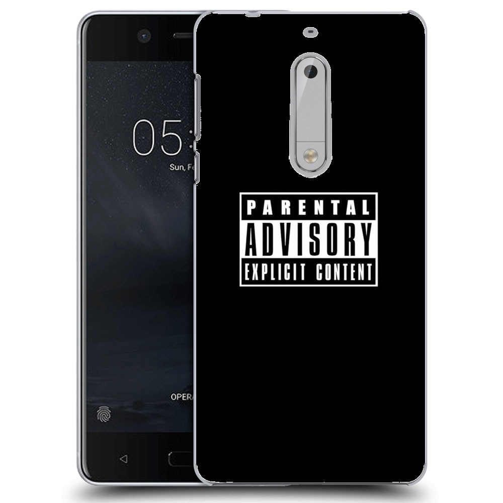 Husa Nokia 8 Silicon Gel Tpu Model Parental Advisory Multicolor